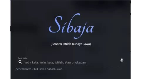 Sibaja I Senarai Istilah Budaya Jawa